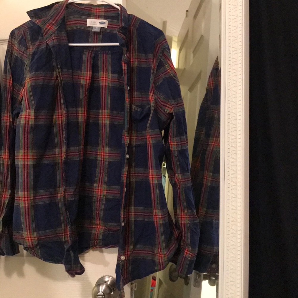 Plaid button down shirt